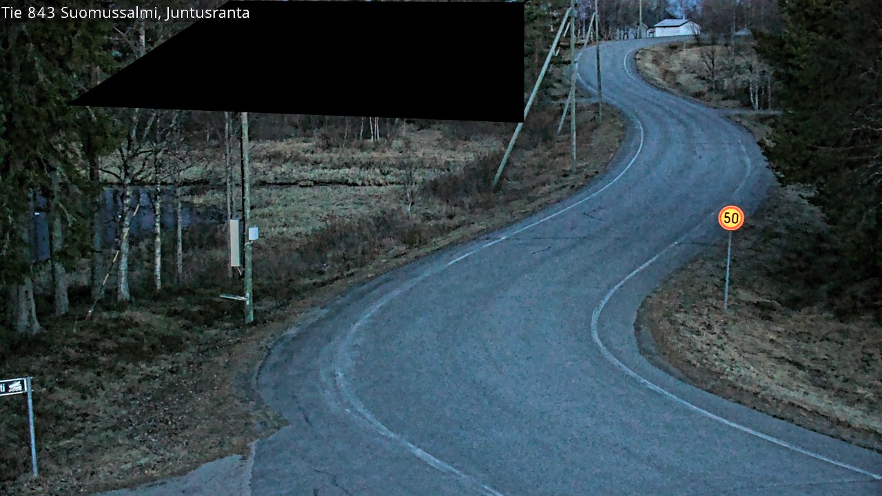 Weather Camera Image Road 843 Suomussalmi, Juntusranta, Suomussalmi, Kainuu