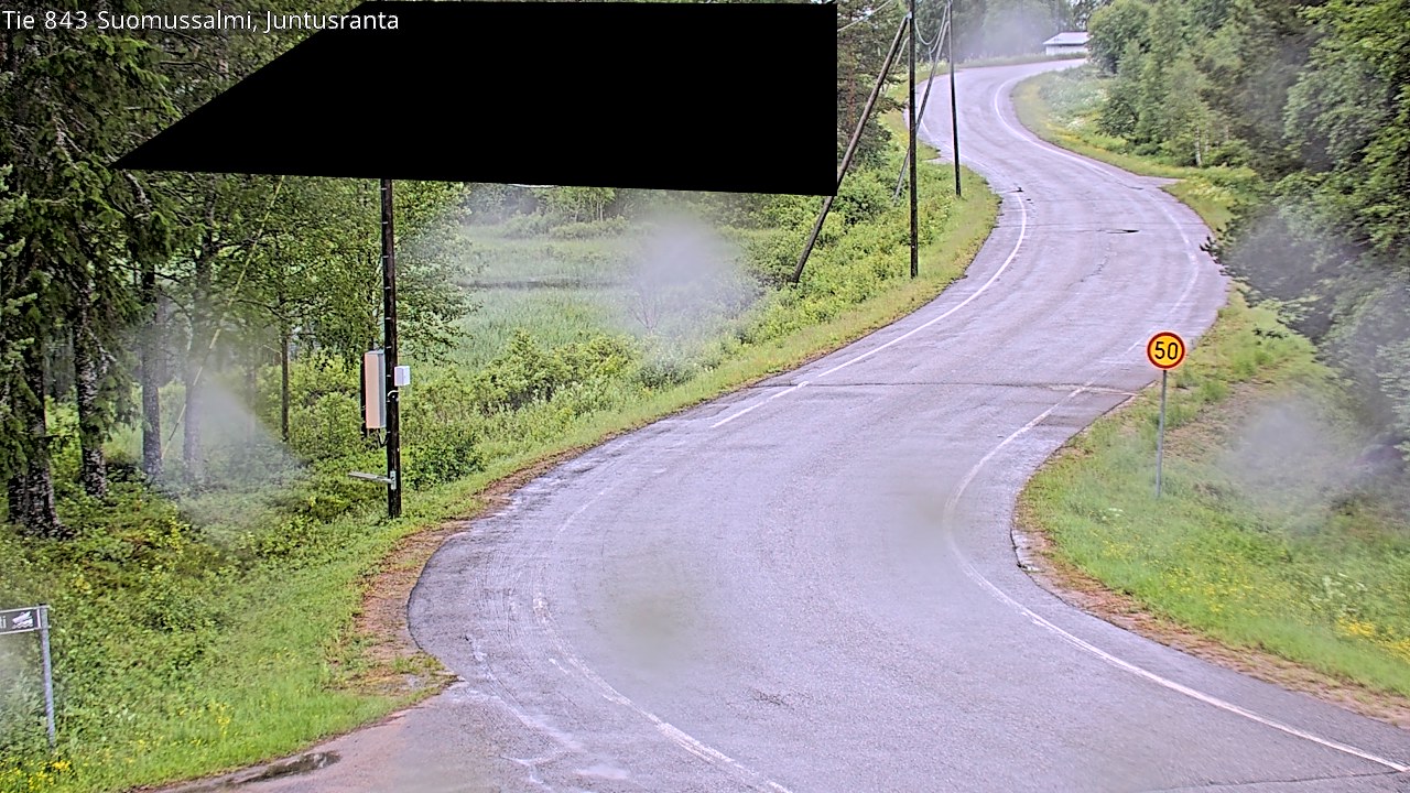 Weather Camera Image Road 843 Suomussalmi, Juntusranta, Suomussalmi, Kainuu