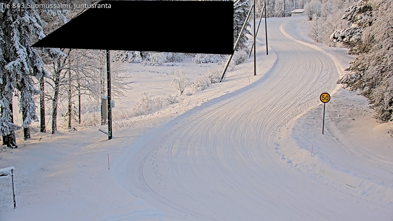 Weather Camera Image Road 843 Suomussalmi, Juntusranta, Suomussalmi, Kainuu