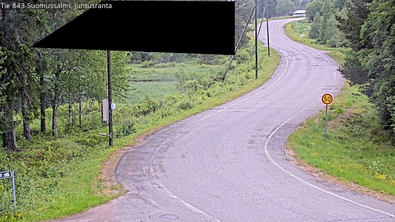 Weather Camera Image Road 843 Suomussalmi, Juntusranta, Suomussalmi, Kainuu