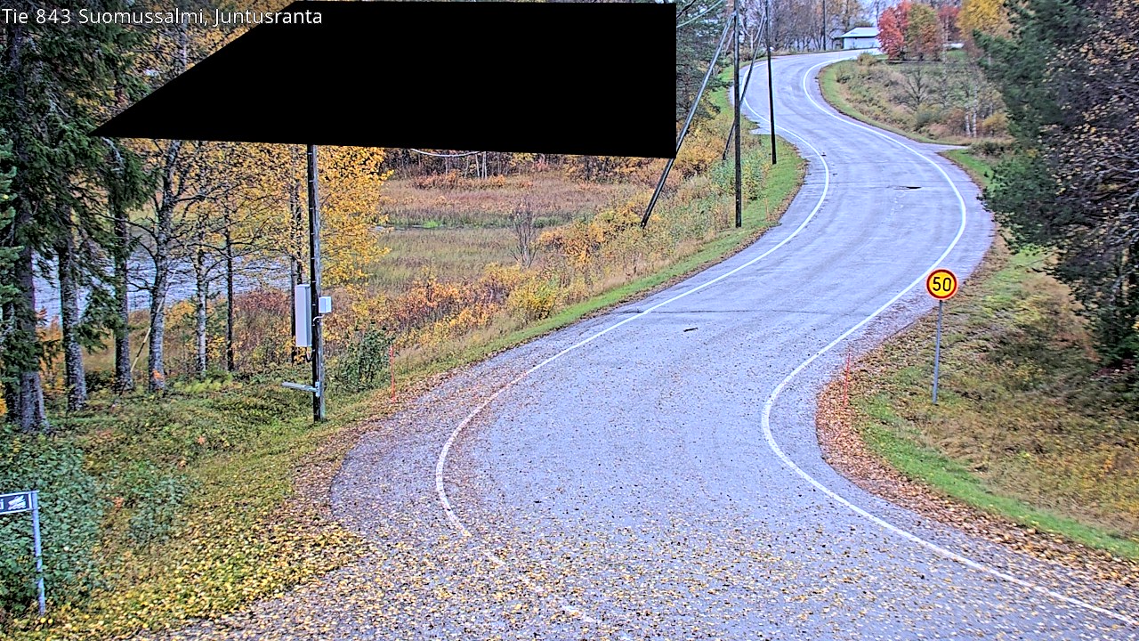 Weather Camera Image Road 843 Suomussalmi, Juntusranta, Suomussalmi, Kainuu