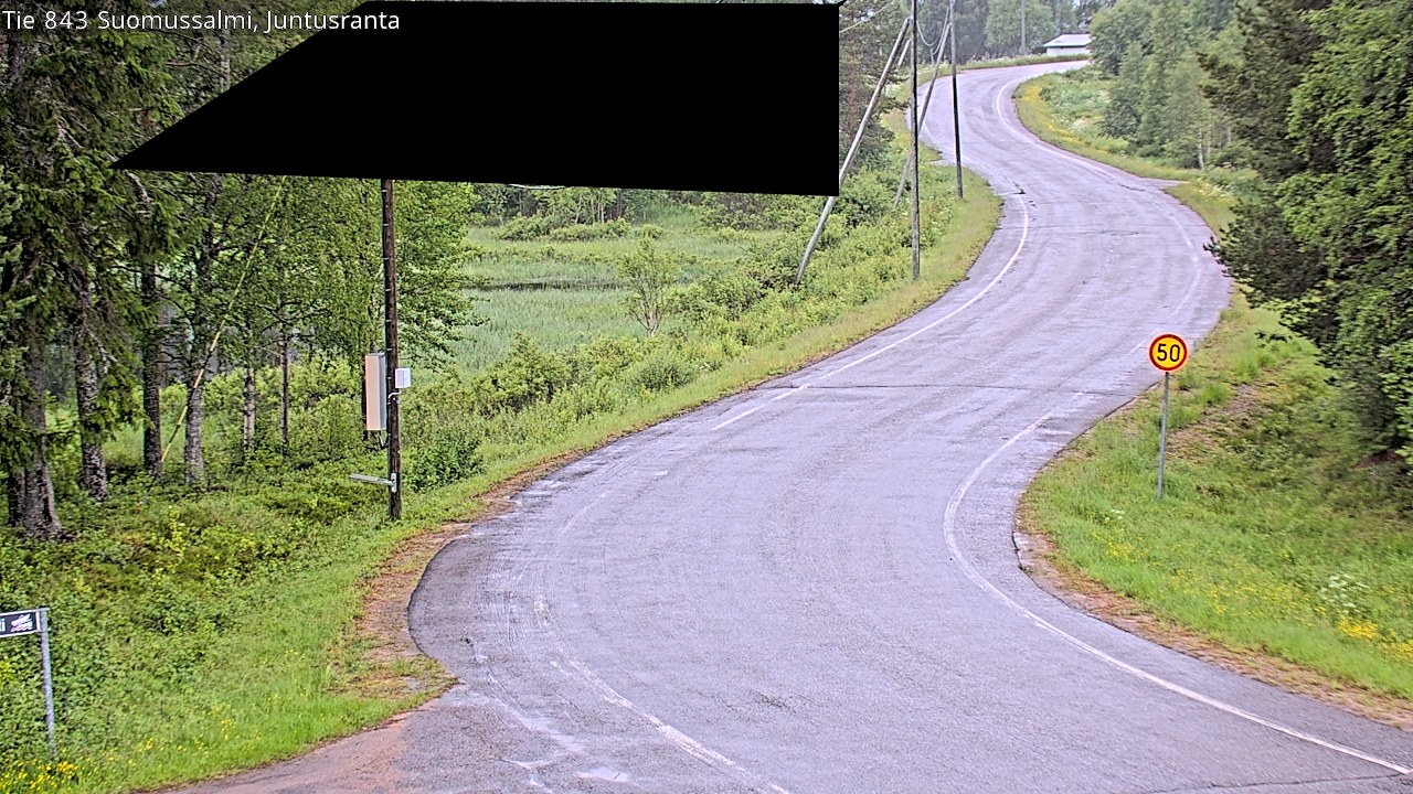 Weather Camera Image Road 843 Suomussalmi, Juntusranta, Suomussalmi, Kainuu