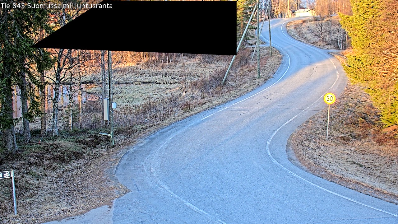 Weather Camera Image Road 843 Suomussalmi, Juntusranta, Suomussalmi, Kainuu