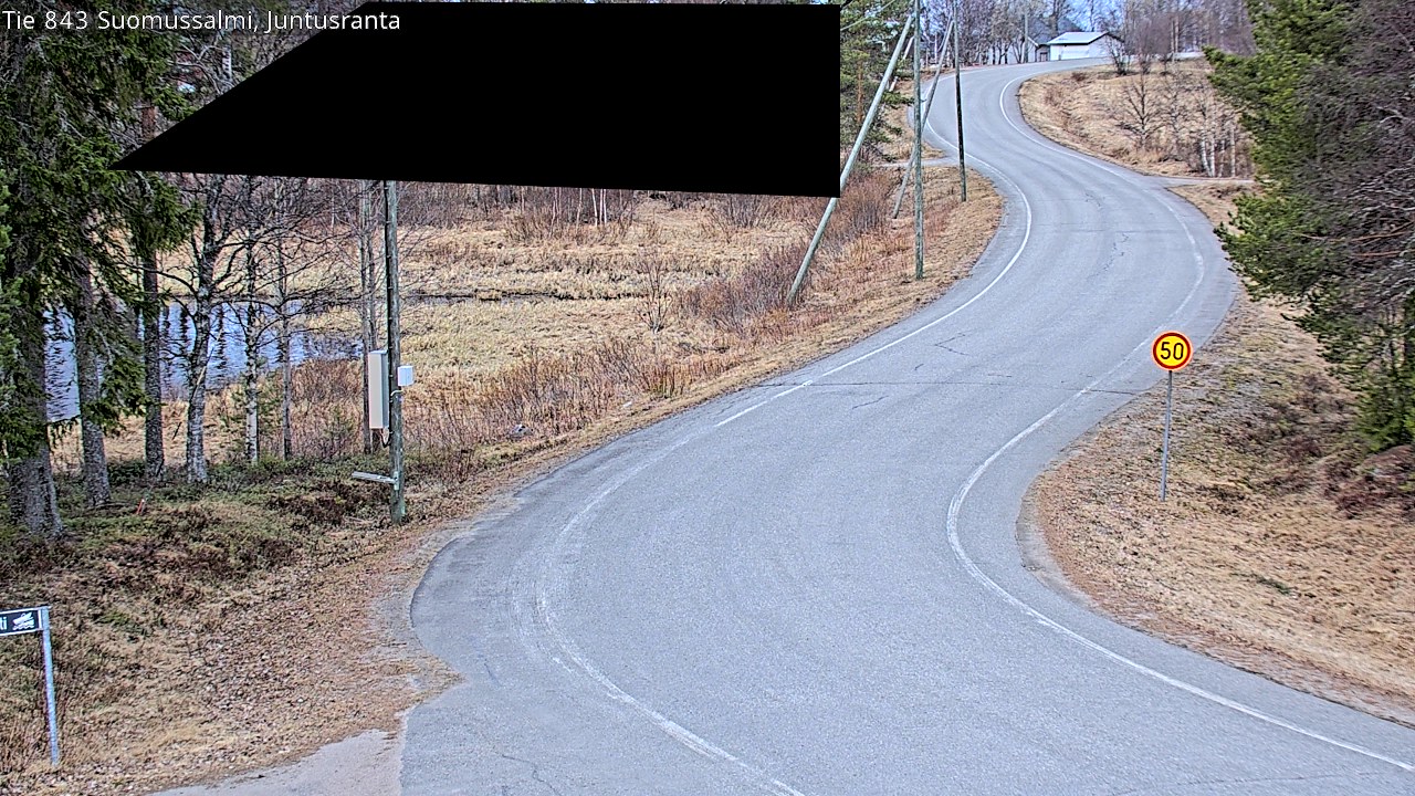Weather Camera Image Road 843 Suomussalmi, Juntusranta, Suomussalmi, Kainuu
