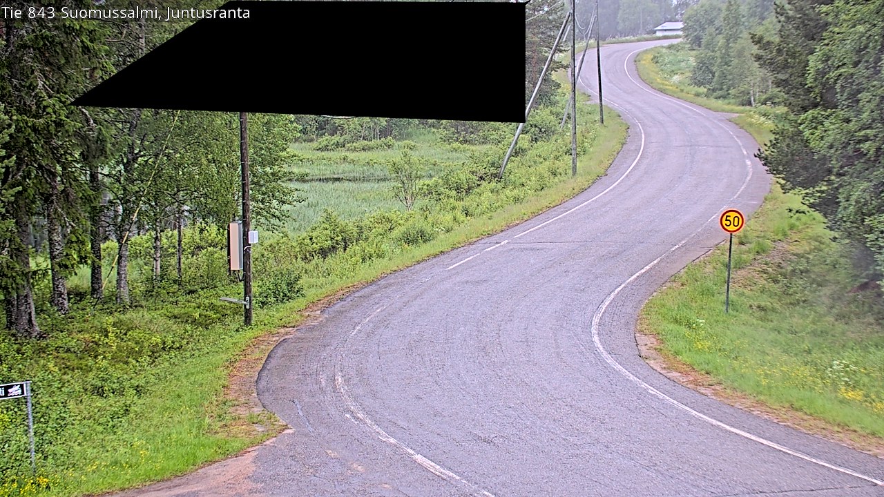 Weather Camera Image Road 843 Suomussalmi, Juntusranta, Suomussalmi, Kainuu