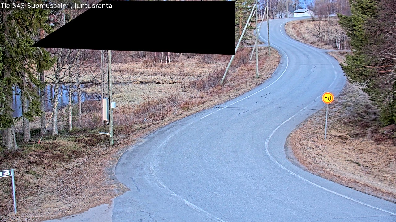 Weather Camera Image Road 843 Suomussalmi, Juntusranta, Suomussalmi, Kainuu