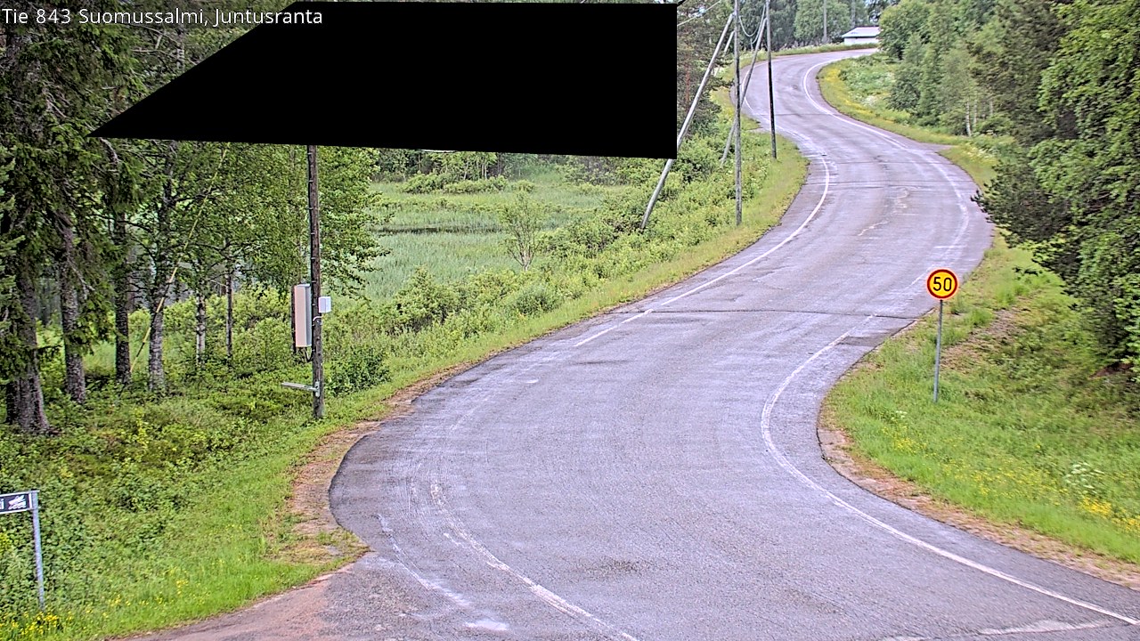 Weather Camera Image Road 843 Suomussalmi, Juntusranta, Suomussalmi, Kainuu