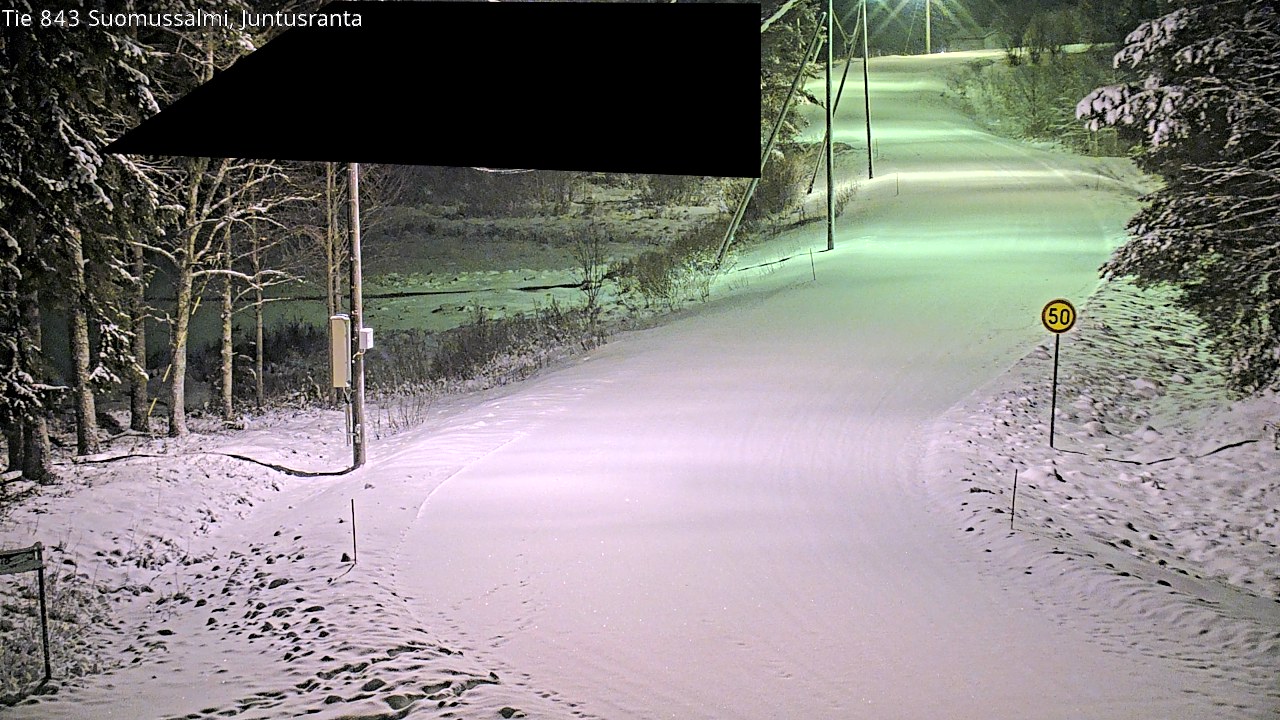 Weather Camera Image Road 843 Suomussalmi, Juntusranta, Suomussalmi, Kainuu