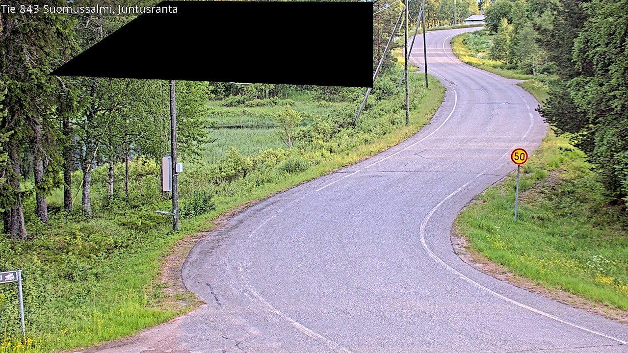 Weather Camera Image Road 843 Suomussalmi, Juntusranta, Suomussalmi, Kainuu