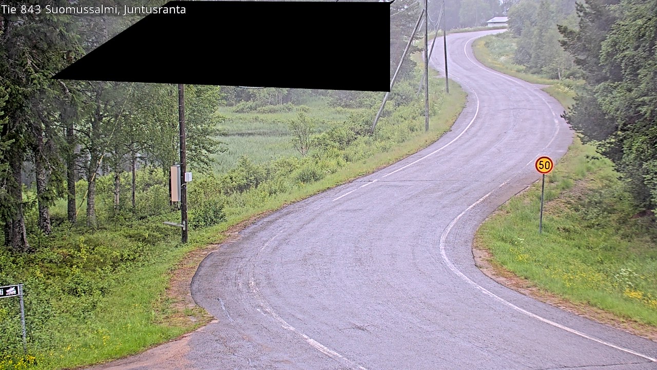 Weather Camera Image Road 843 Suomussalmi, Juntusranta, Suomussalmi, Kainuu