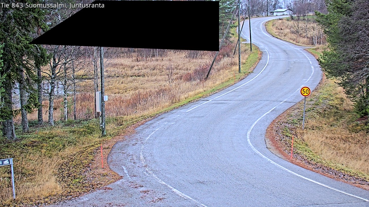 Weather Camera Image Road 843 Suomussalmi, Juntusranta, Suomussalmi, Kainuu