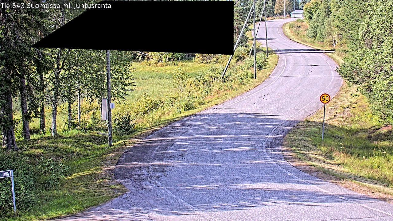 Weather Camera Image Road 843 Suomussalmi, Juntusranta, Suomussalmi, Kainuu