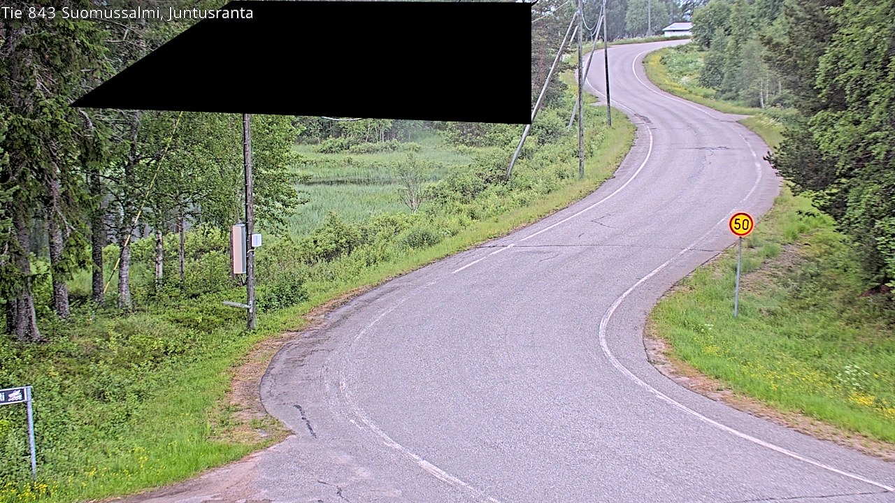 Weather Camera Image Road 843 Suomussalmi, Juntusranta, Suomussalmi, Kainuu