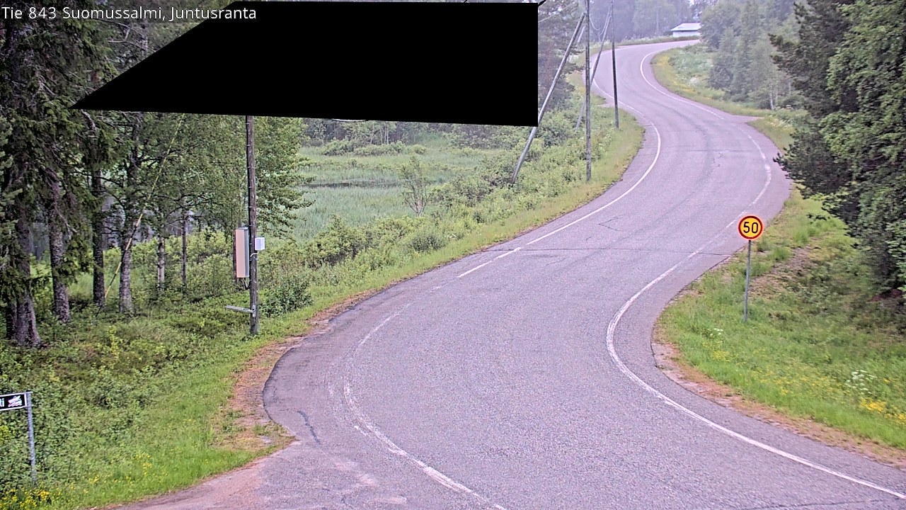 Weather Camera Image Road 843 Suomussalmi, Juntusranta, Suomussalmi, Kainuu