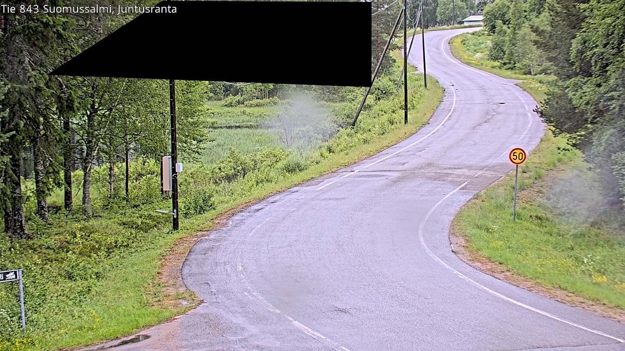 Weather Camera Image Road 843 Suomussalmi, Juntusranta, Suomussalmi, Kainuu