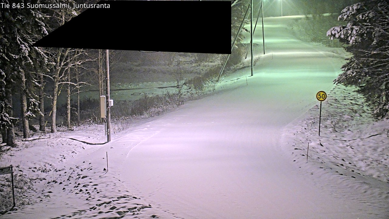 Weather Camera Image Road 843 Suomussalmi, Juntusranta, Suomussalmi, Kainuu