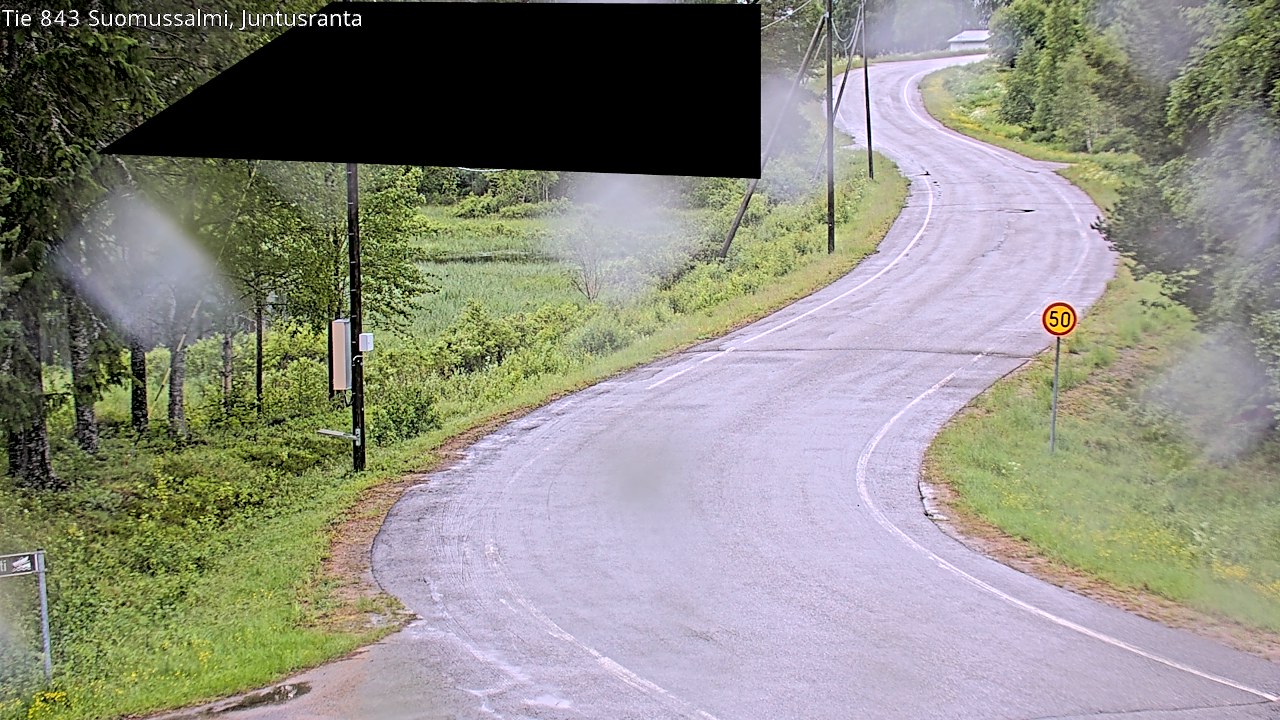 Weather Camera Image Road 843 Suomussalmi, Juntusranta, Suomussalmi, Kainuu