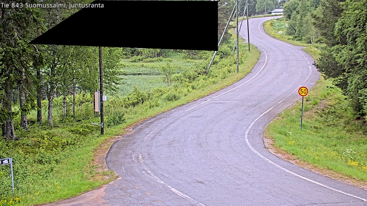 Weather Camera Image Road 843 Suomussalmi, Juntusranta, Suomussalmi, Kainuu