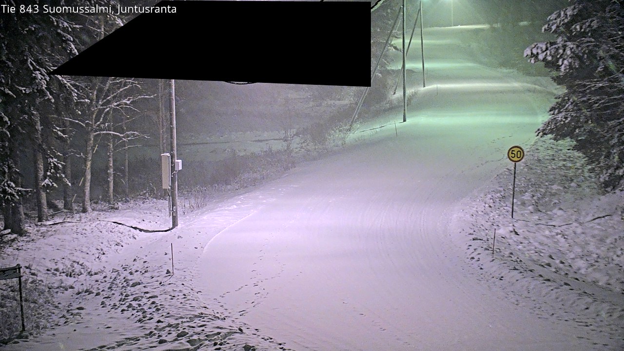 Weather Camera Image Road 843 Suomussalmi, Juntusranta, Suomussalmi, Kainuu