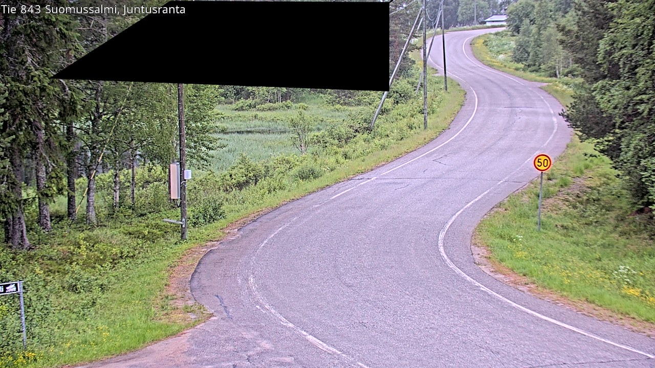 Weather Camera Image Road 843 Suomussalmi, Juntusranta, Suomussalmi, Kainuu