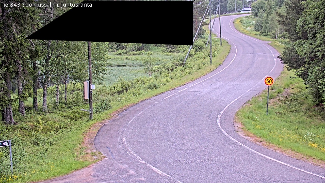 Weather Camera Image Road 843 Suomussalmi, Juntusranta, Suomussalmi, Kainuu