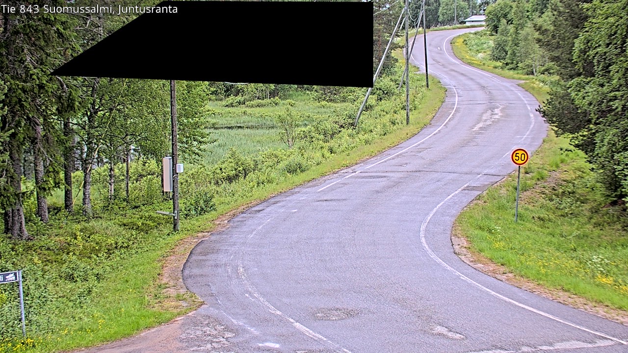 Weather Camera Image Road 843 Suomussalmi, Juntusranta, Suomussalmi, Kainuu