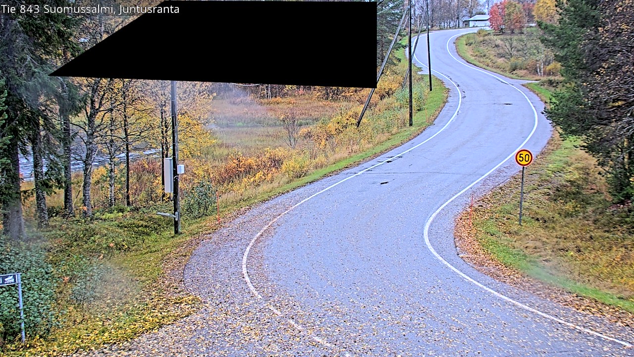 Weather Camera Image Road 843 Suomussalmi, Juntusranta, Suomussalmi, Kainuu