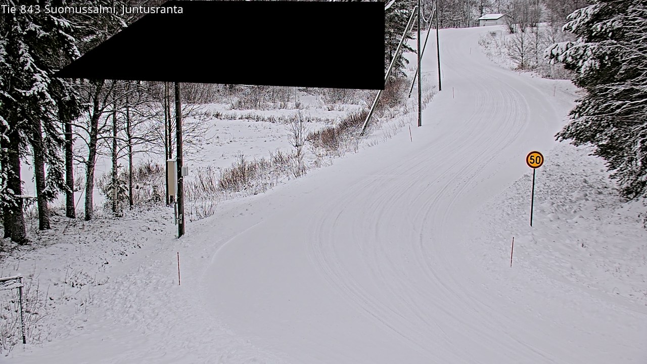 Weather Camera Image Road 843 Suomussalmi, Juntusranta, Suomussalmi, Kainuu