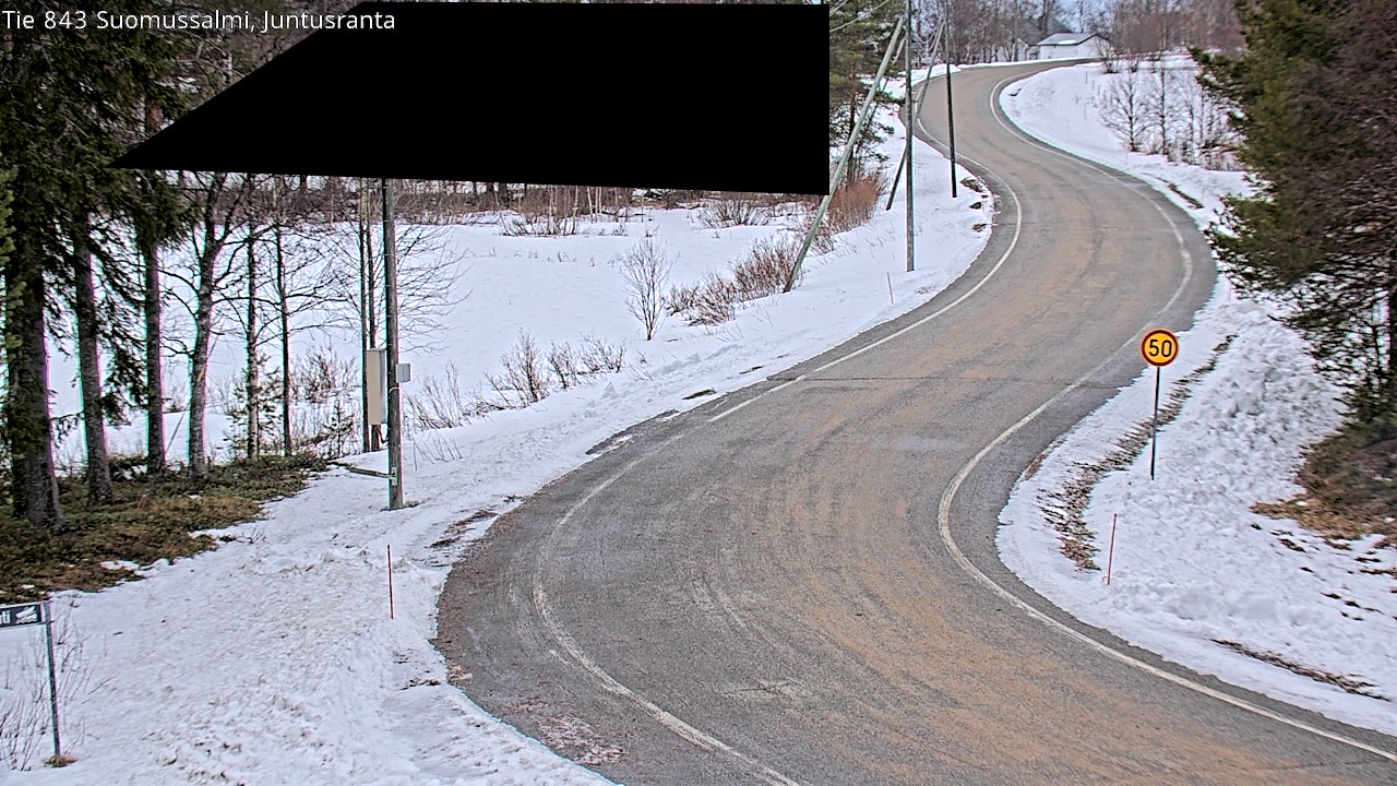 Weather Camera Image Road 843 Suomussalmi, Juntusranta, Suomussalmi, Kainuu