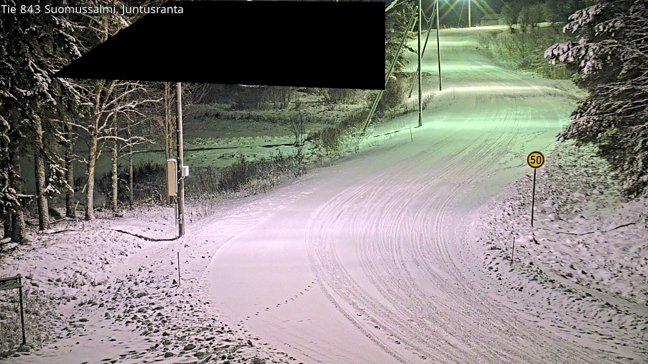 Weather Camera Image Road 843 Suomussalmi, Juntusranta, Suomussalmi, Kainuu