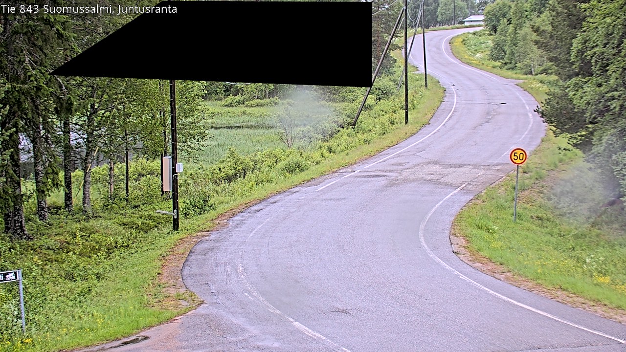 Weather Camera Image Road 843 Suomussalmi, Juntusranta, Suomussalmi, Kainuu