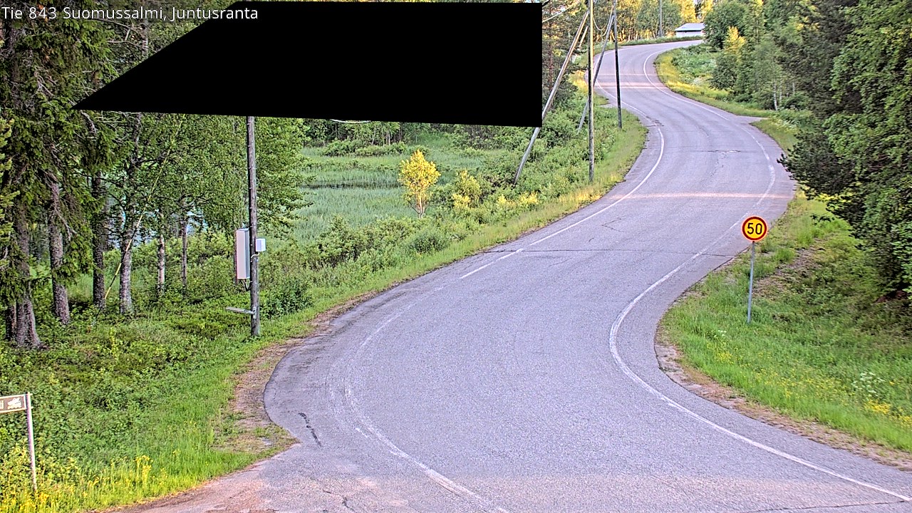 Weather Camera Image Road 843 Suomussalmi, Juntusranta, Suomussalmi, Kainuu