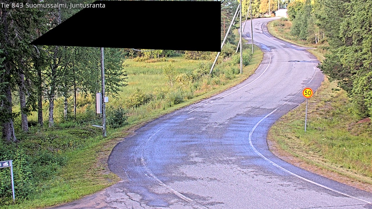 Weather Camera Image Road 843 Suomussalmi, Juntusranta, Suomussalmi, Kainuu