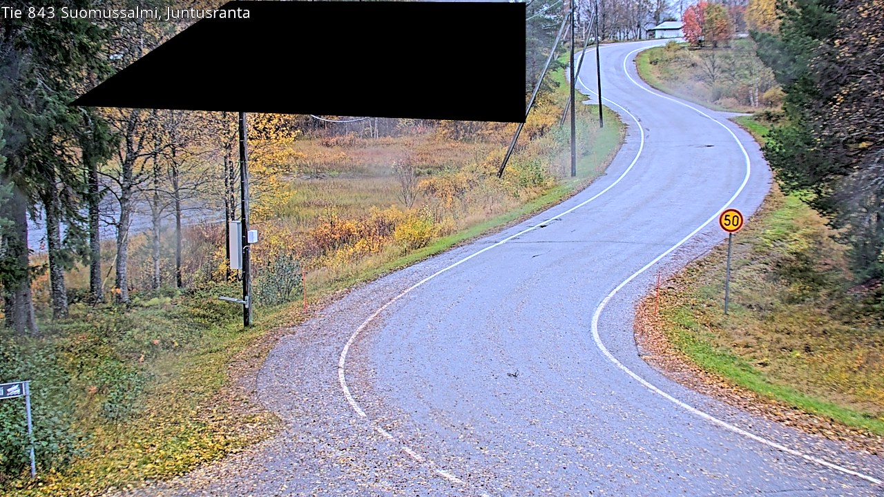Weather Camera Image Road 843 Suomussalmi, Juntusranta, Suomussalmi, Kainuu