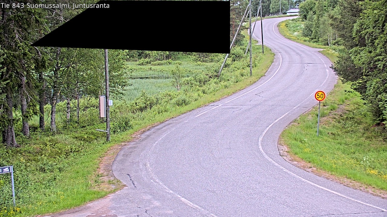 Weather Camera Image Road 843 Suomussalmi, Juntusranta, Suomussalmi, Kainuu