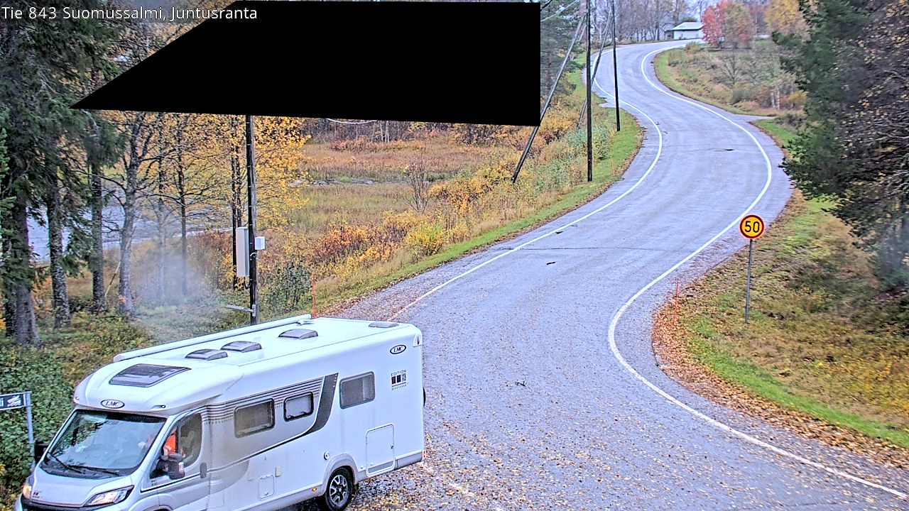 Weather Camera Image Road 843 Suomussalmi, Juntusranta, Suomussalmi, Kainuu