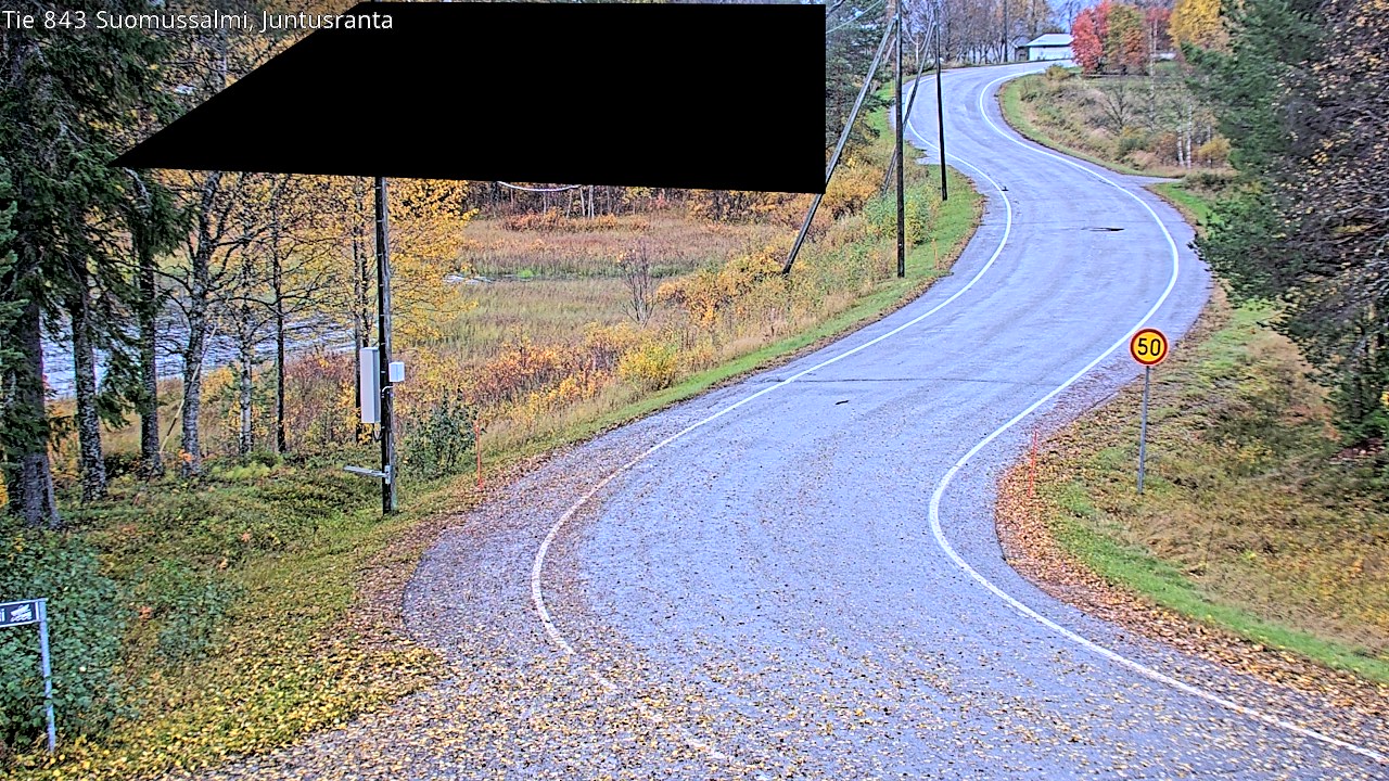 Weather Camera Image Road 843 Suomussalmi, Juntusranta, Suomussalmi, Kainuu