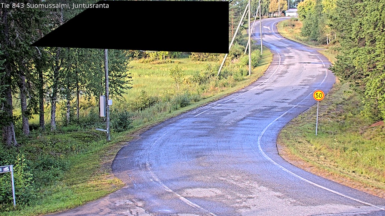 Weather Camera Image Road 843 Suomussalmi, Juntusranta, Suomussalmi, Kainuu
