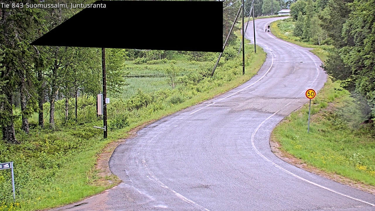 Weather Camera Image Road 843 Suomussalmi, Juntusranta, Suomussalmi, Kainuu