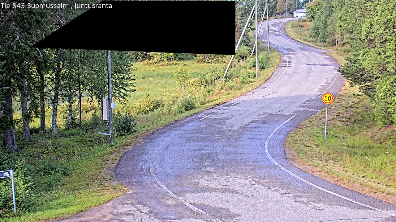 Weather Camera Image Road 843 Suomussalmi, Juntusranta, Suomussalmi, Kainuu