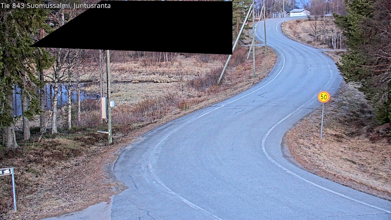 Weather Camera Image Road 843 Suomussalmi, Juntusranta, Suomussalmi, Kainuu