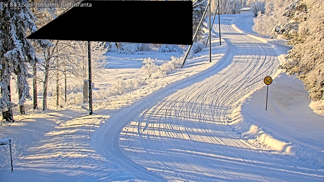 Weather Camera Image Road 843 Suomussalmi, Juntusranta, Suomussalmi, Kainuu