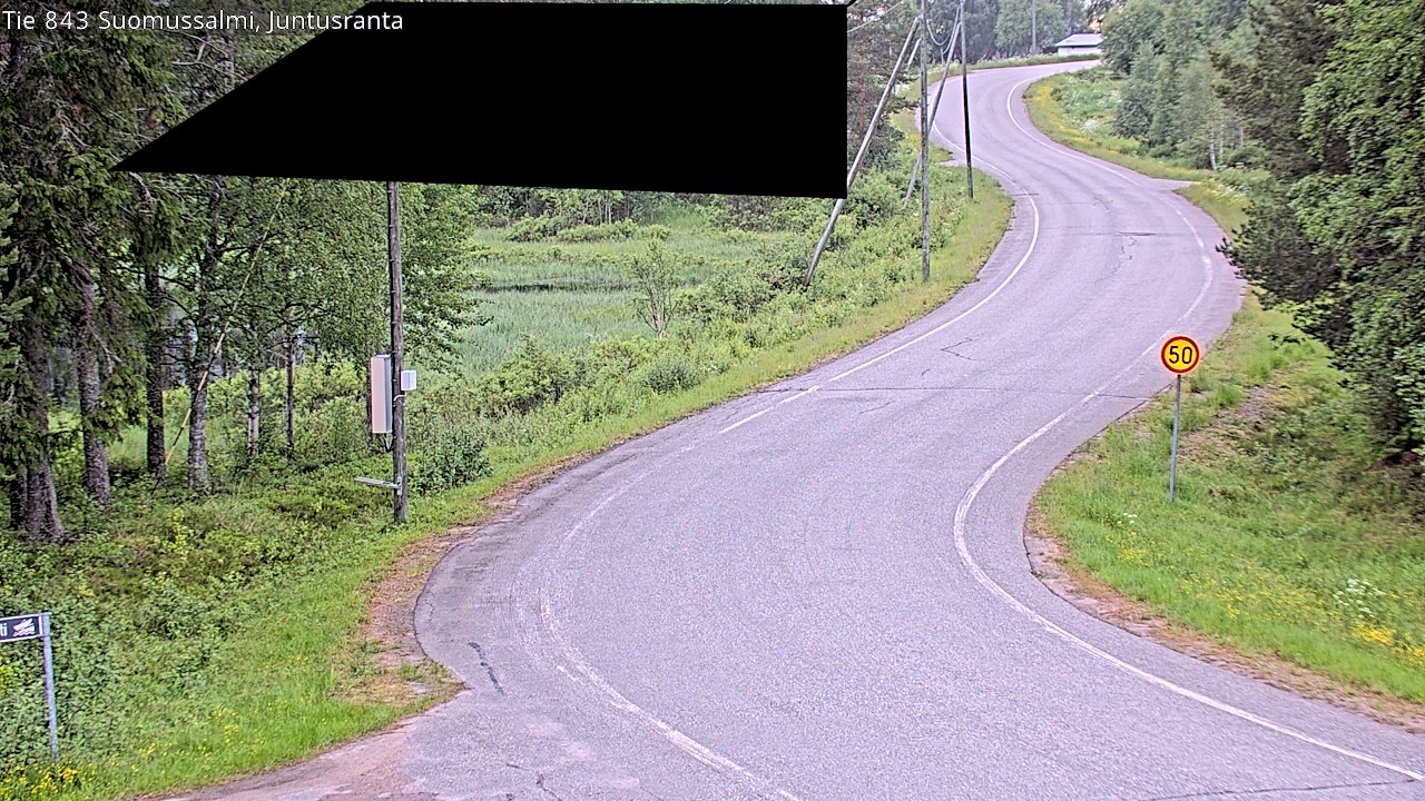 Weather Camera Image Road 843 Suomussalmi, Juntusranta, Suomussalmi, Kainuu