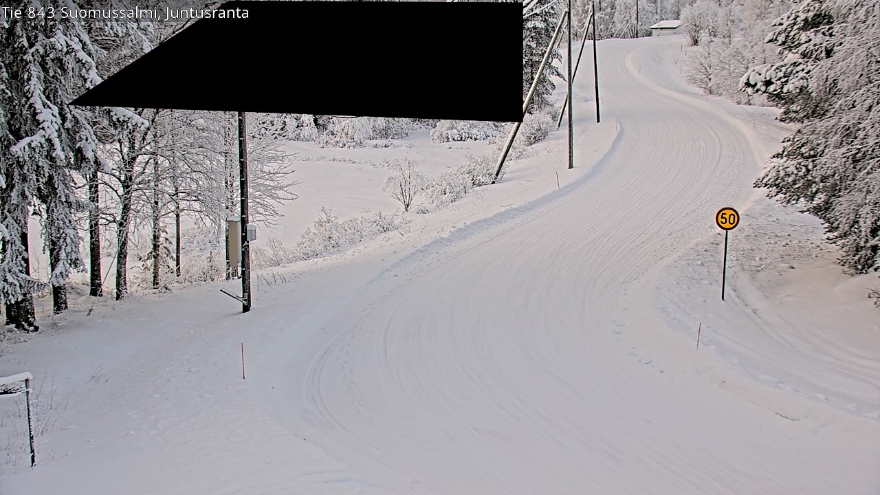 Weather Camera Image Road 843 Suomussalmi, Juntusranta, Suomussalmi, Kainuu