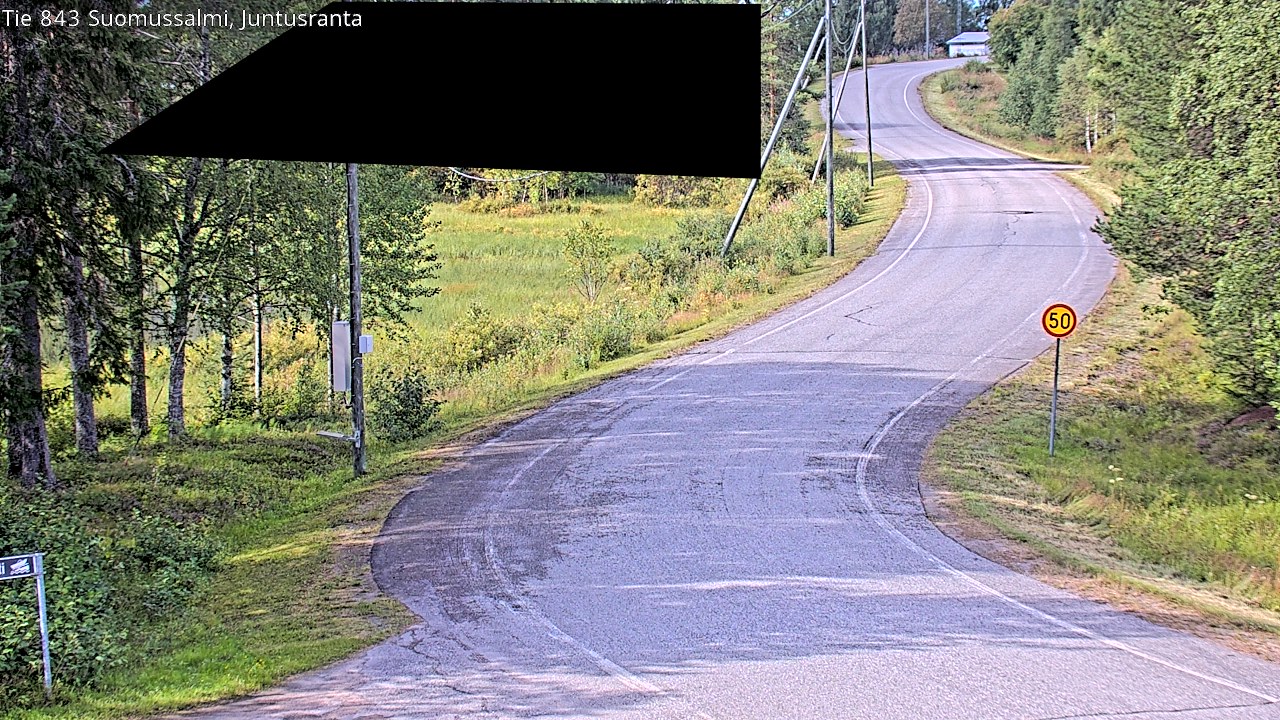Weather Camera Image Road 843 Suomussalmi, Juntusranta, Suomussalmi, Kainuu