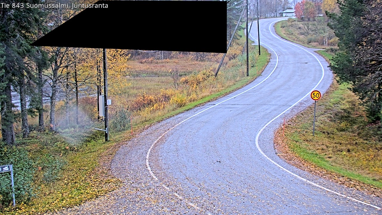 Weather Camera Image Road 843 Suomussalmi, Juntusranta, Suomussalmi, Kainuu