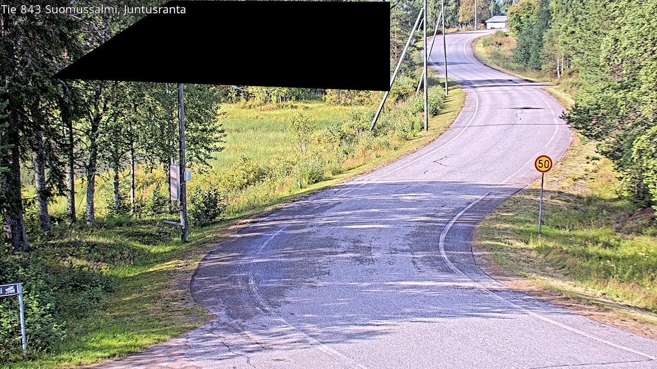 Weather Camera Image Road 843 Suomussalmi, Juntusranta, Suomussalmi, Kainuu