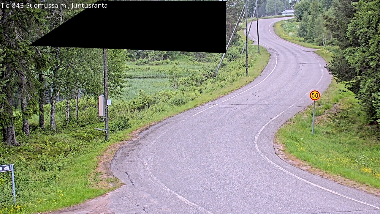 Weather Camera Image Road 843 Suomussalmi, Juntusranta, Suomussalmi, Kainuu