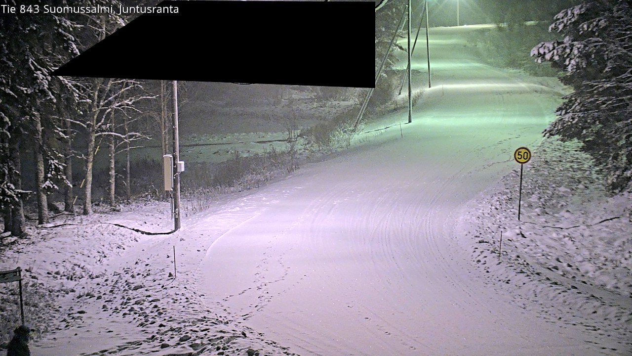 Weather Camera Image Road 843 Suomussalmi, Juntusranta, Suomussalmi, Kainuu