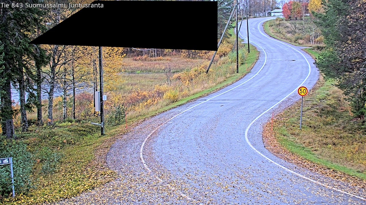Weather Camera Image Road 843 Suomussalmi, Juntusranta, Suomussalmi, Kainuu